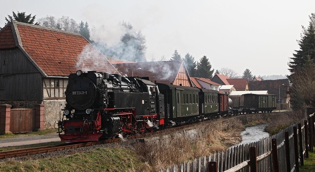 99 7243 S97403 in Straßberg Harz im April 2009 Fotograf Klaus D. Holzborn